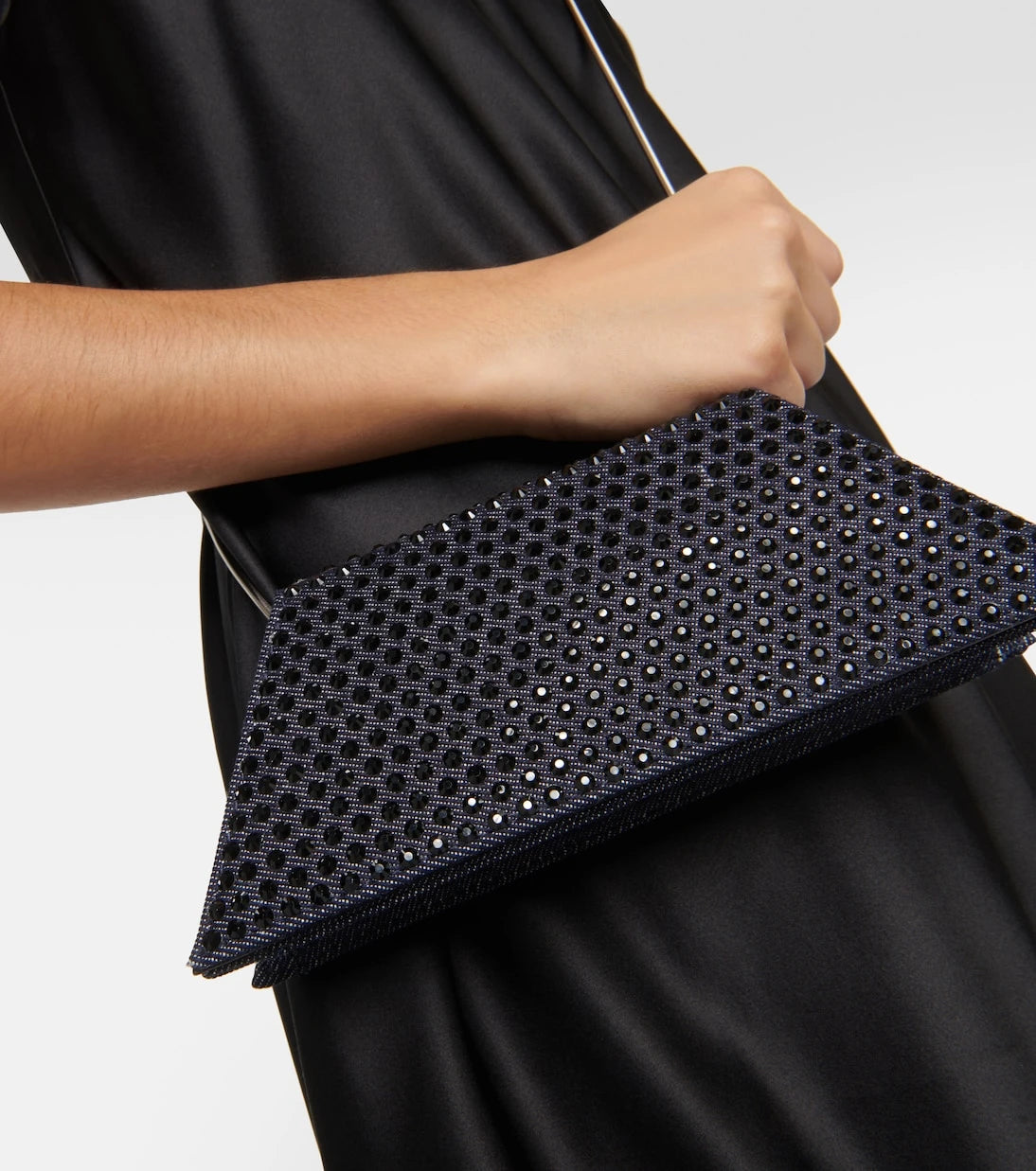 Amina Muaddi - Superamini Yigit denim clutch