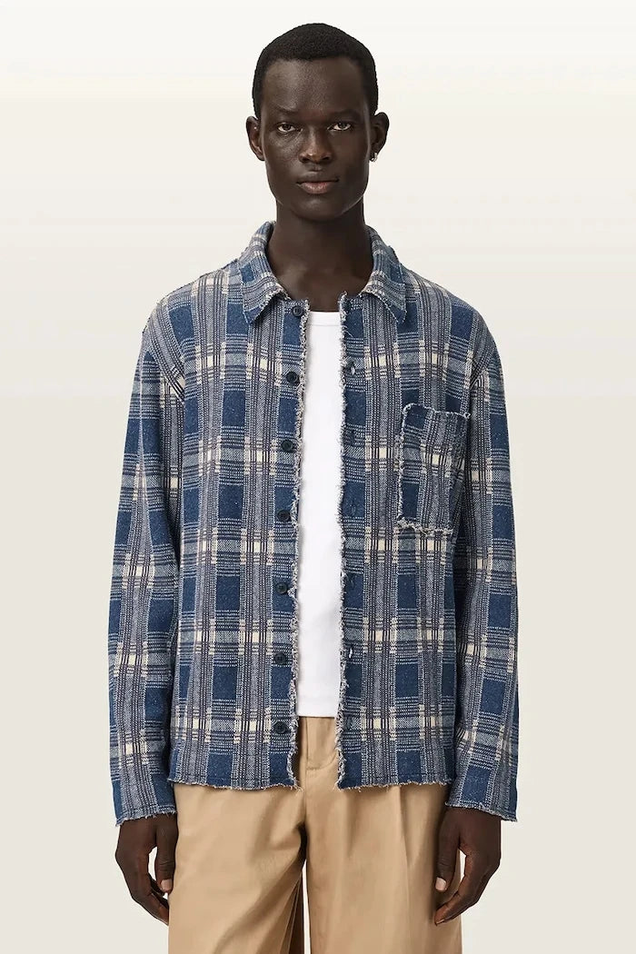 AllSaints жилетка мъжка с лен SOLMAR