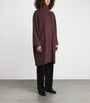 Burgundy Cashmere Stand-Collar Coat
