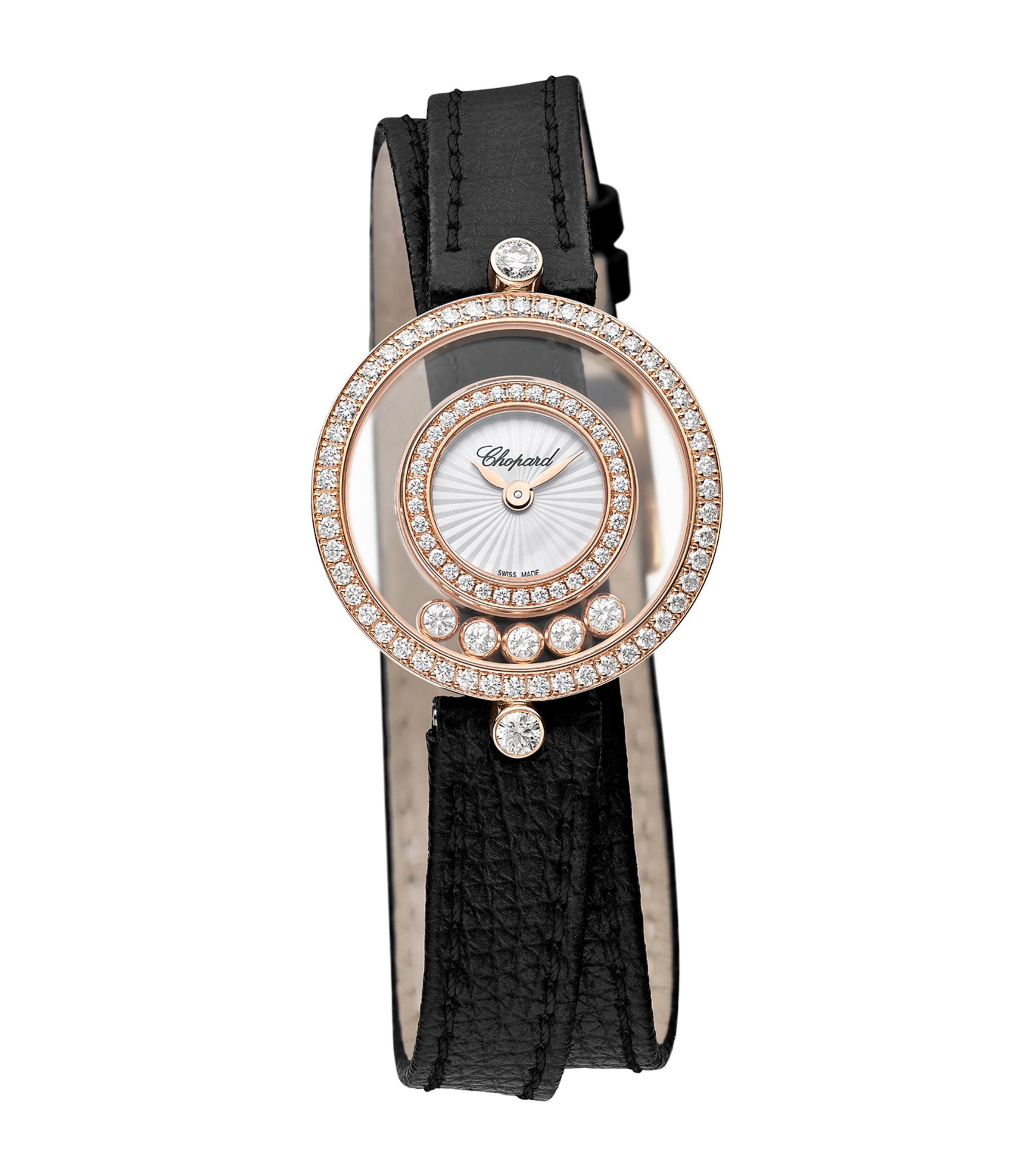 Rose Gold and Diamond Happy Diamonds Watch 26mm