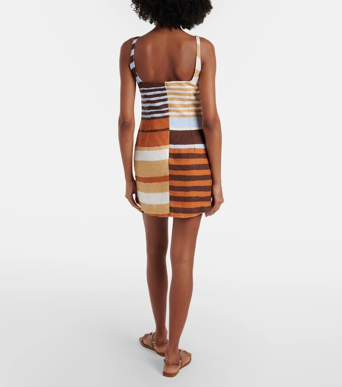 Cala de la Cruz - Siela striped linen minidress