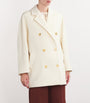 White Wool-Cashmere Rebus Coat