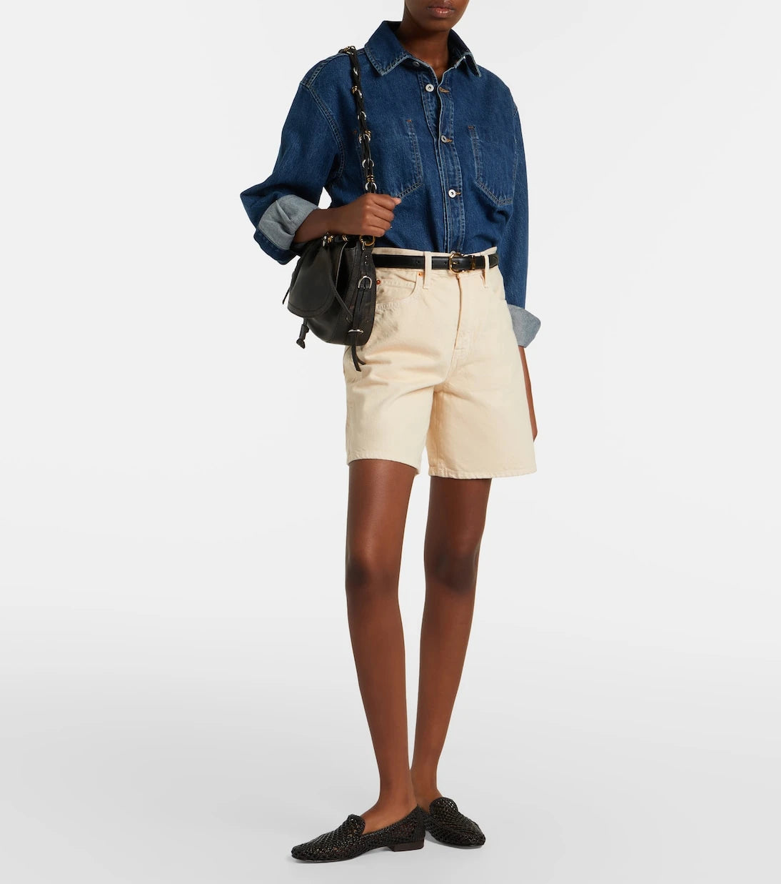 Slvrlake - Square denim shorts