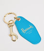 Blue Leather Pool House Keyring