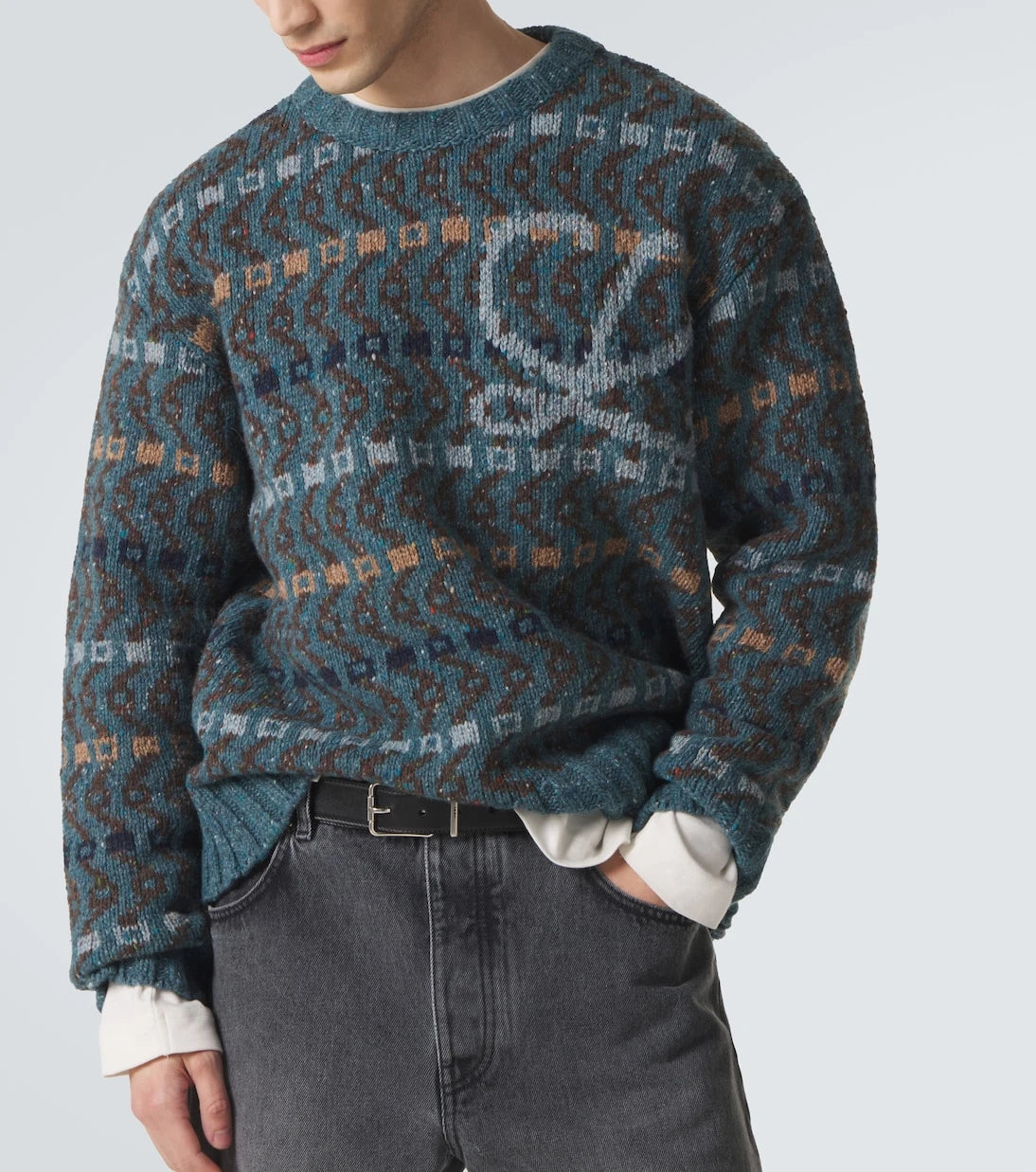 Loewe - Logo intarsia wool-blend sweater