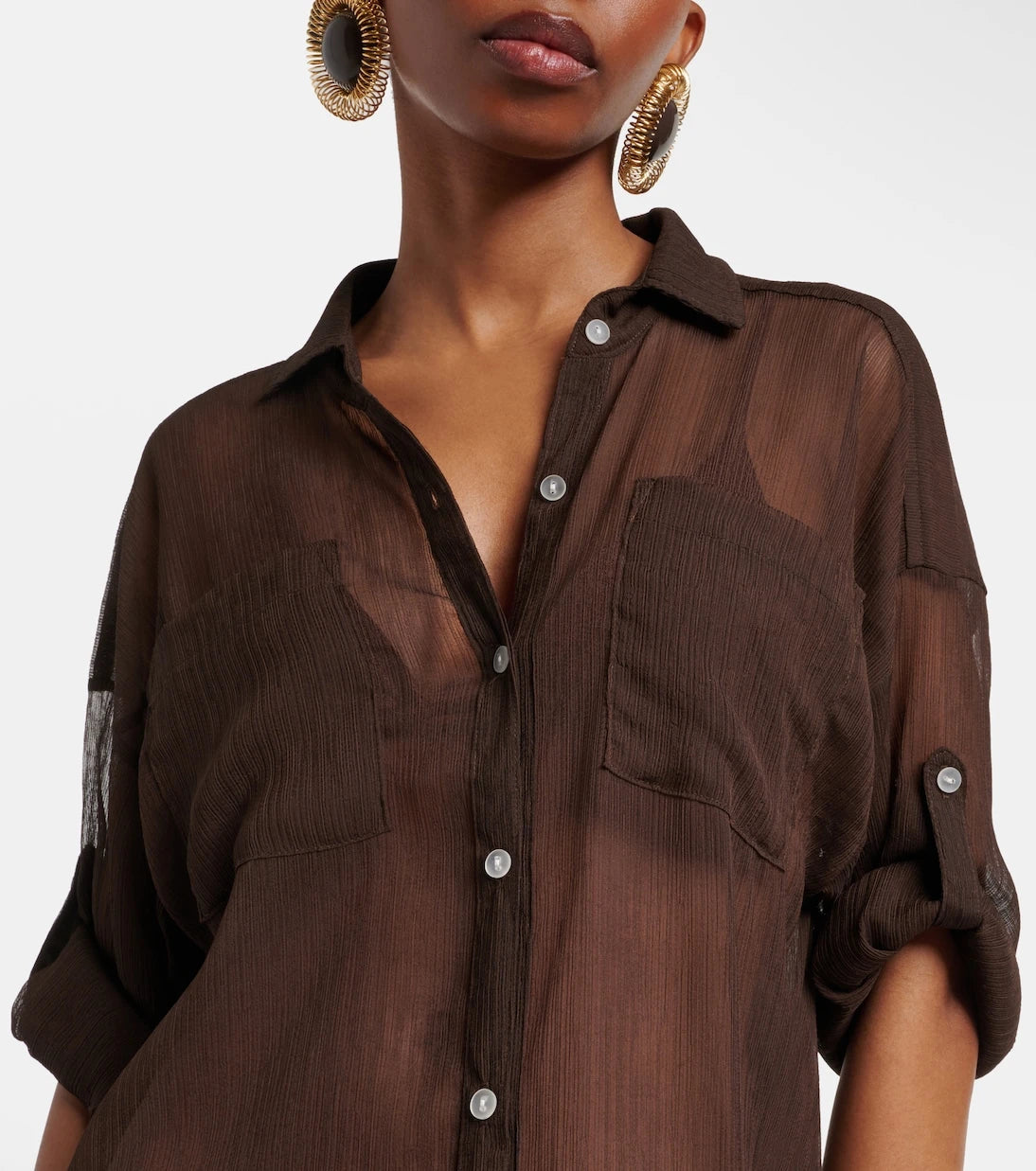 Jade Swim - Mika sheer shirt dress