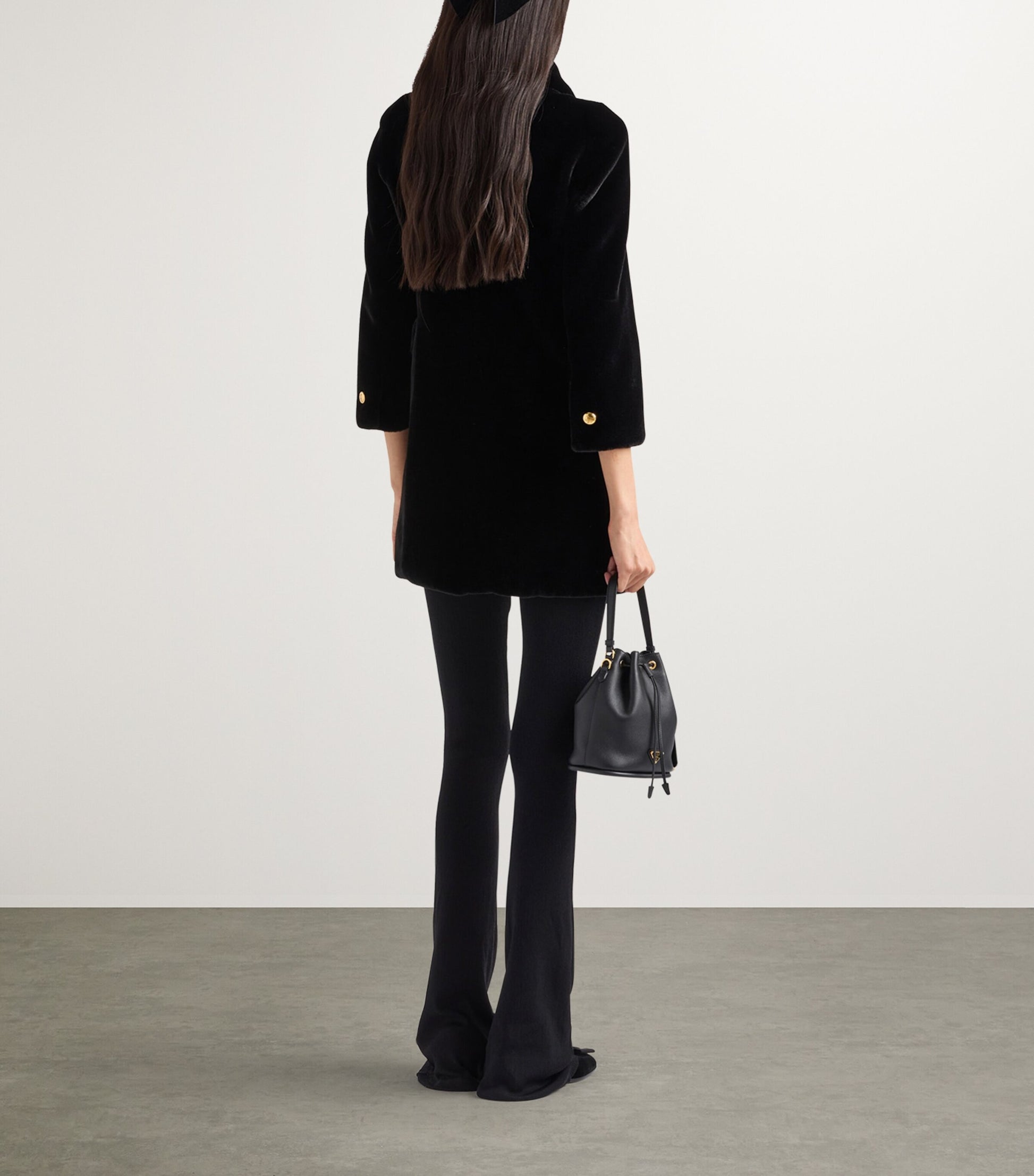 Prada Black Double-Breasted Aspen Coat