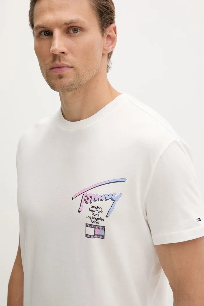 Tommy Jeans Erkek Pamuk Tişört