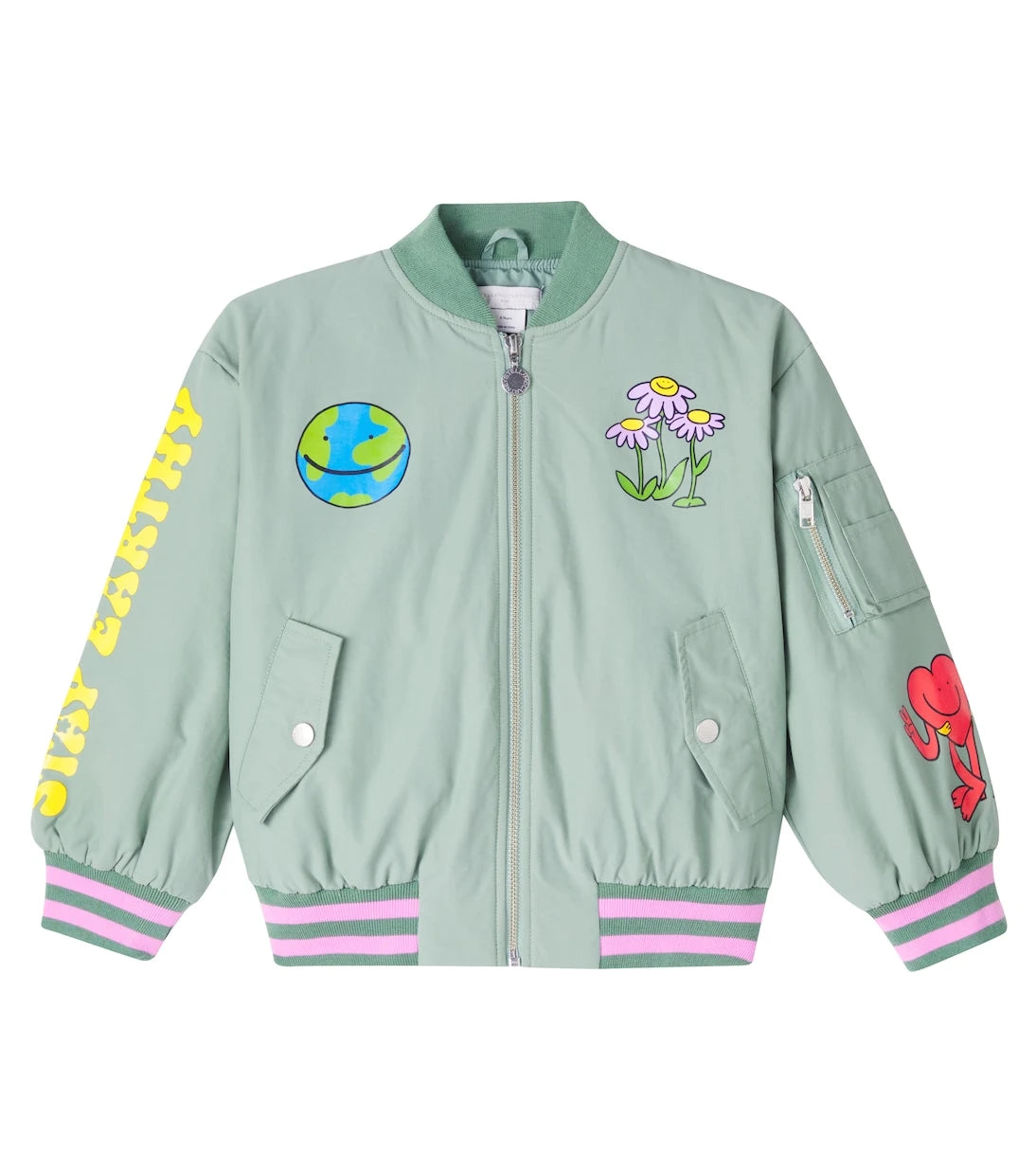 Stella McCartney Kids - Printed cotton-blend bomber jacket