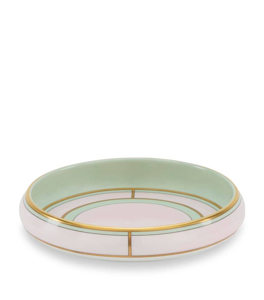GINORI 1735 Porcelain Colonna Diva Rosa Round Tray (17cm)