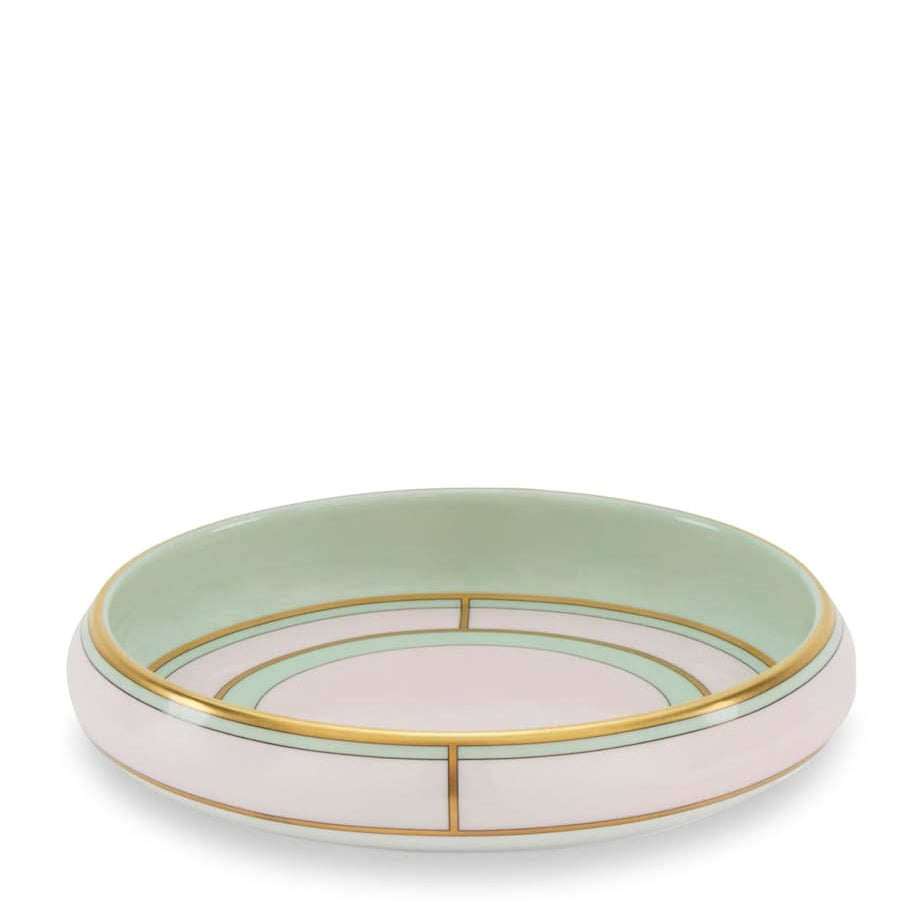 GINORI 1735 Porcelain Colonna Diva Rosa Round Tray (17cm)