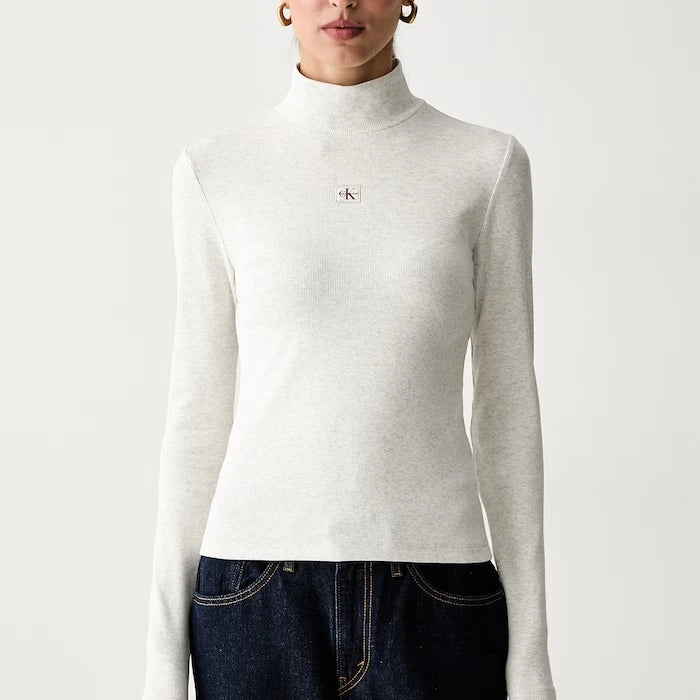Calvin Klein Jeans uzun kollu kadın pamuklu bluz