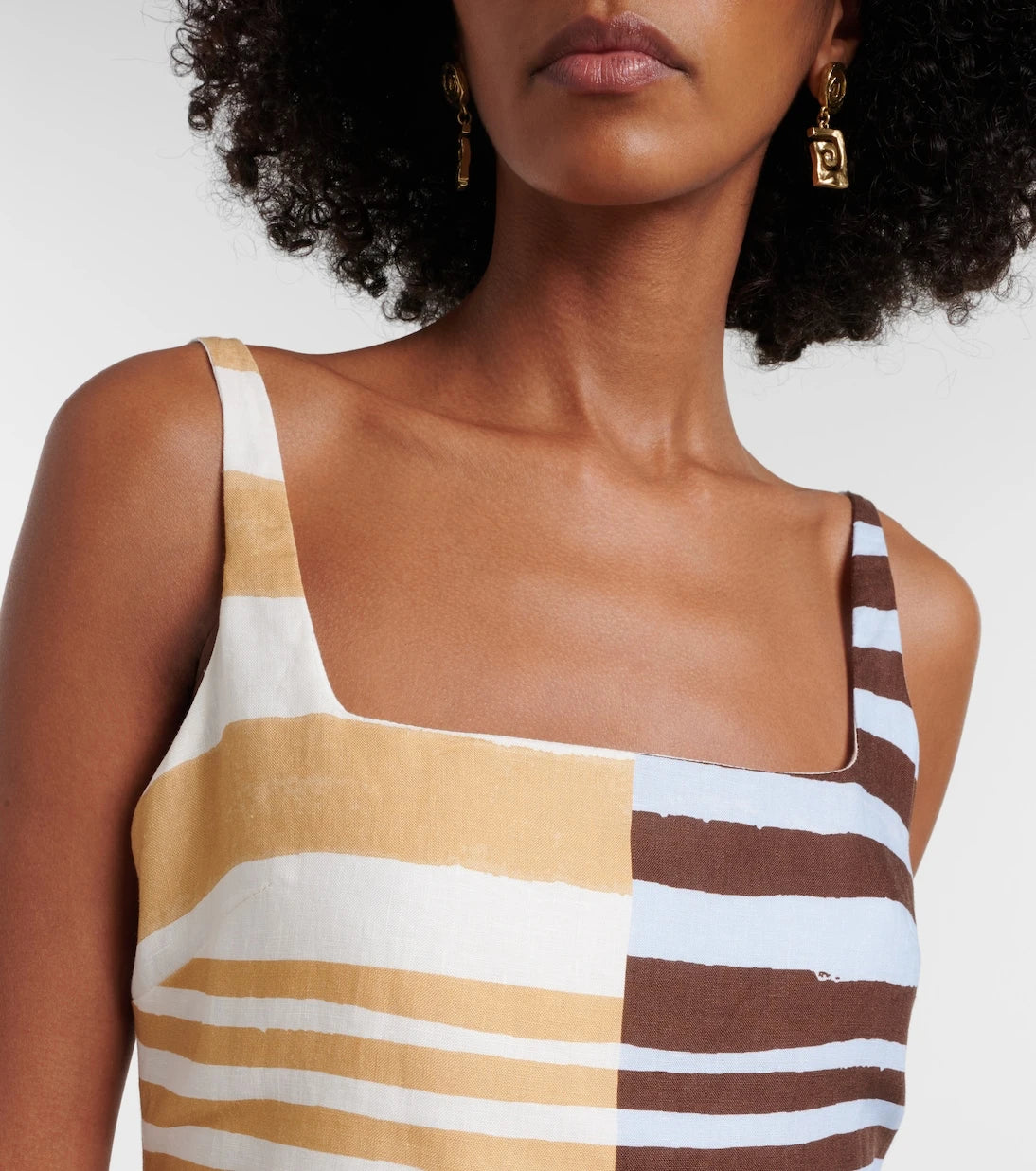 Cala de la Cruz - Siela striped linen minidress
