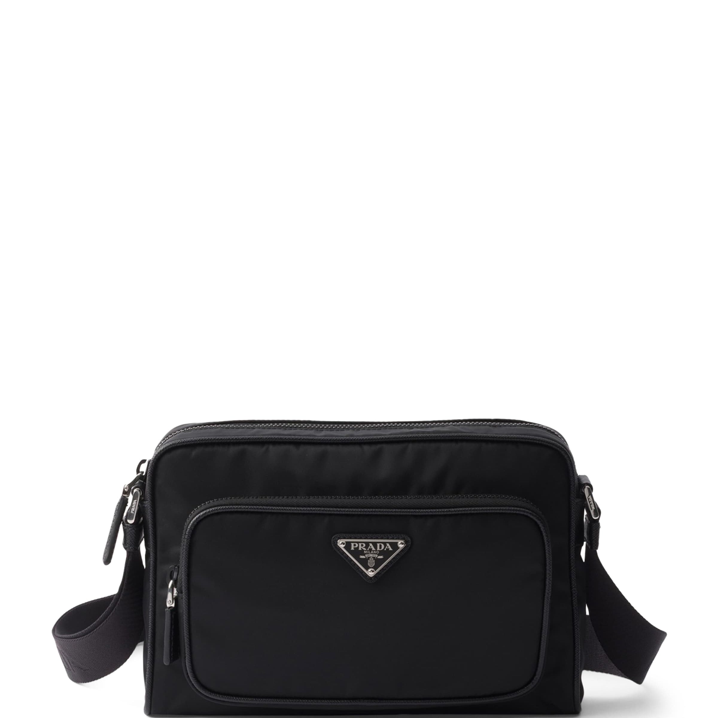 Prada Re-Nylon Saffiano Leather-Trim Shoulder Bag