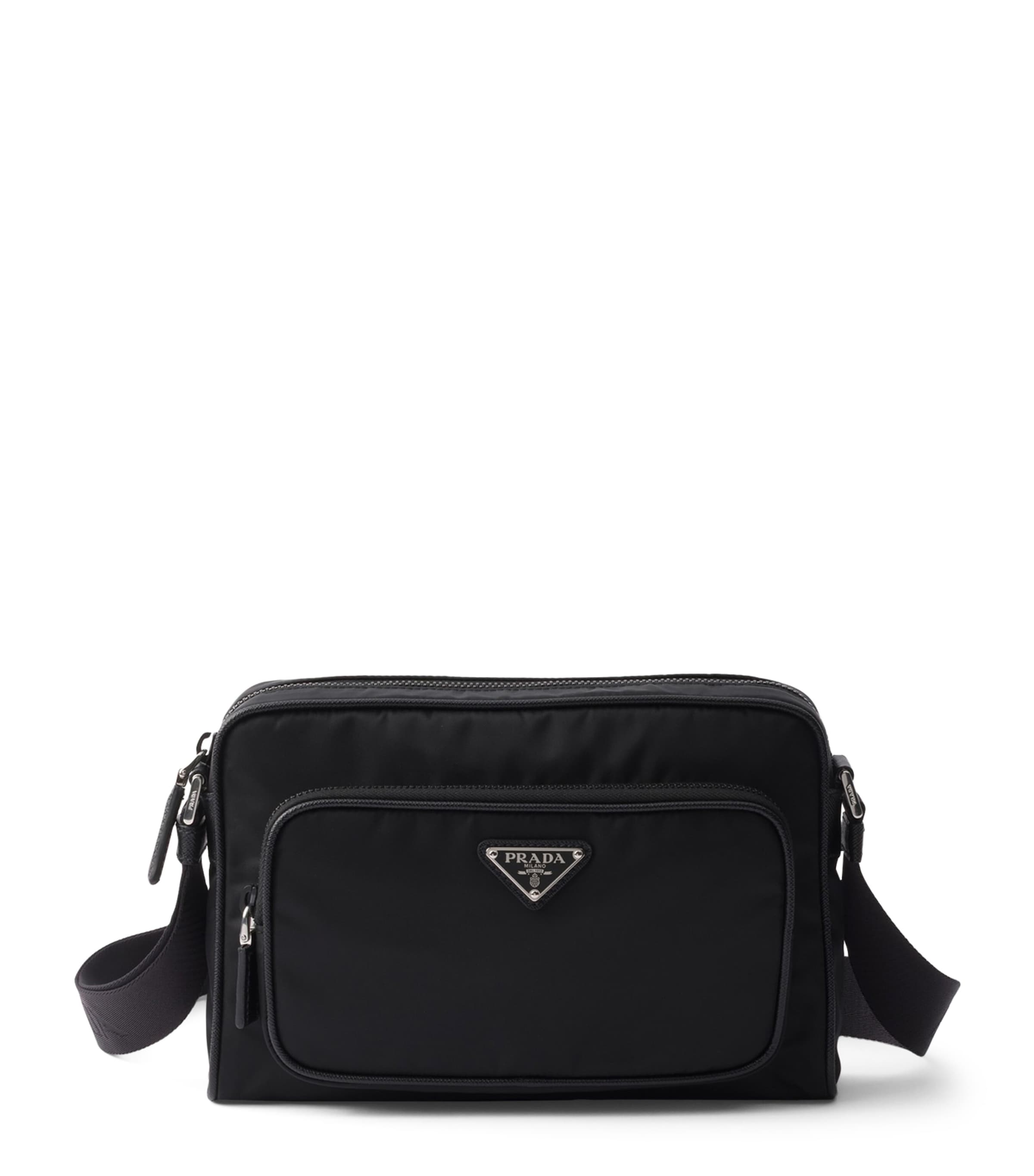 Prada Re-Nylon Saffiano Leather-Trim Shoulder Bag