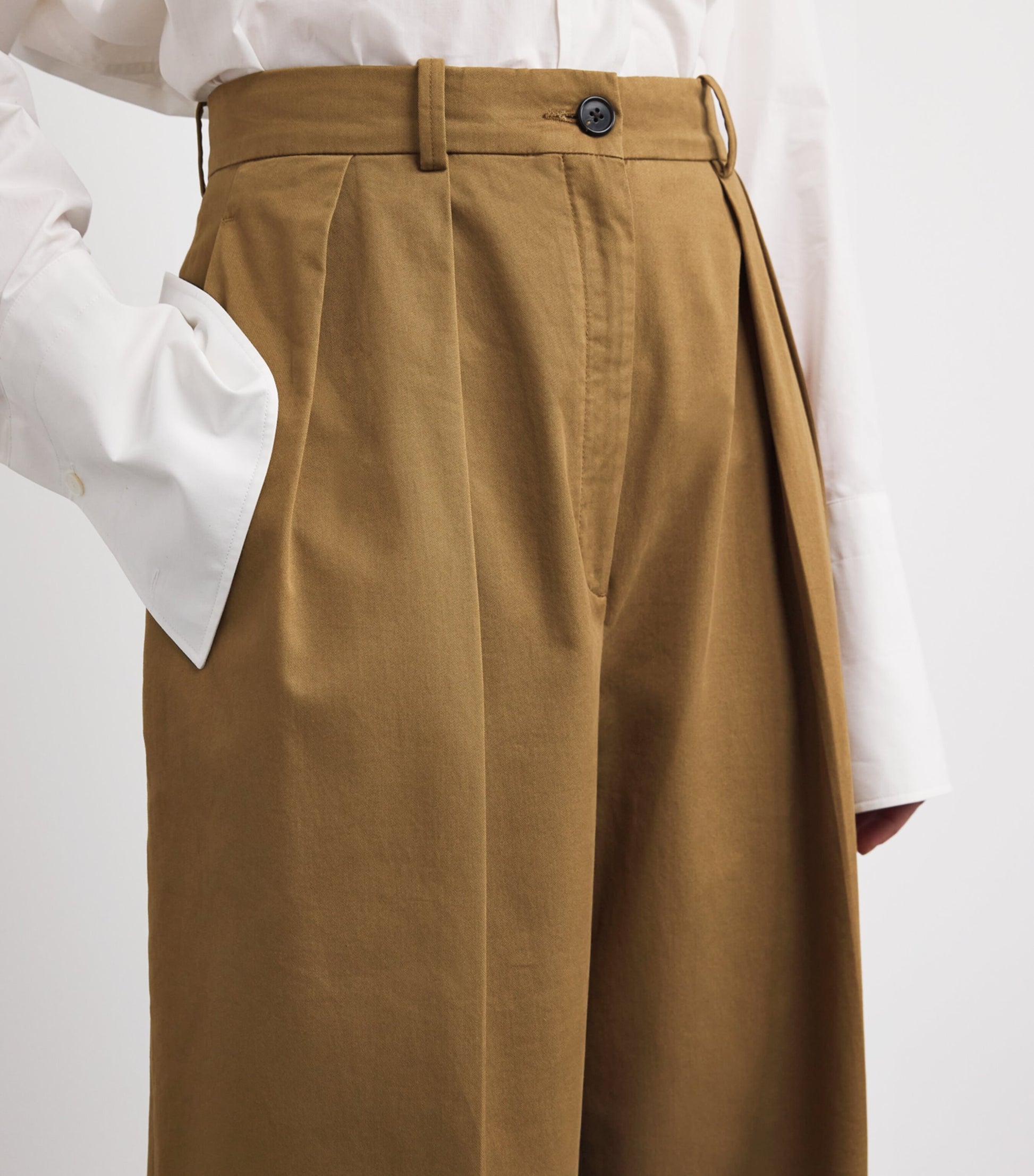 Brown Igor Wide-Leg Tailored Trousers