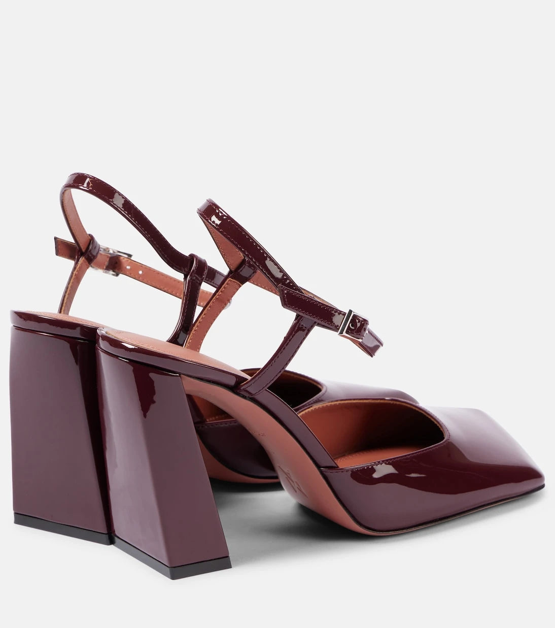 Amina Muaddi - Charlotte 95 patent leather pumps