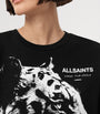 AllSaints Black Organic Cotton Ivana Naiema T-Shirt Dress