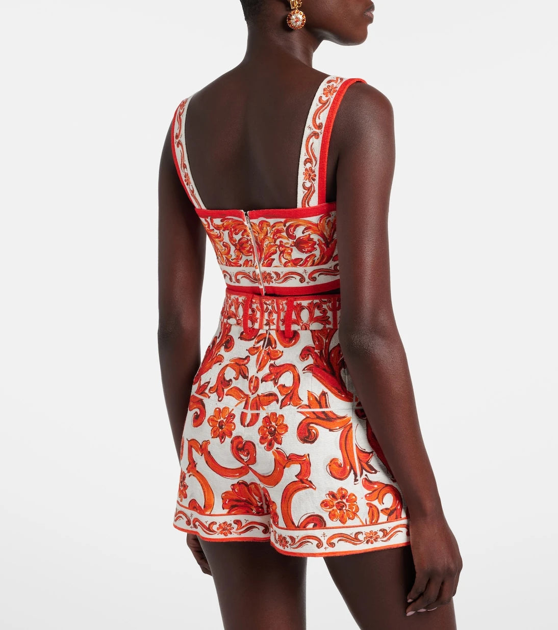 Dolce&Gabbana - Majolica printed crop top
