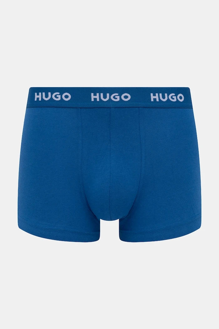 HUGO Erkek Pamuk Elastan Boxer TRUNK TRIPLET PACK 3'lü