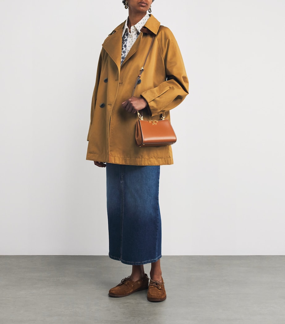 MAX&Co. Yellow Cotton Gabardine Trench Jacket