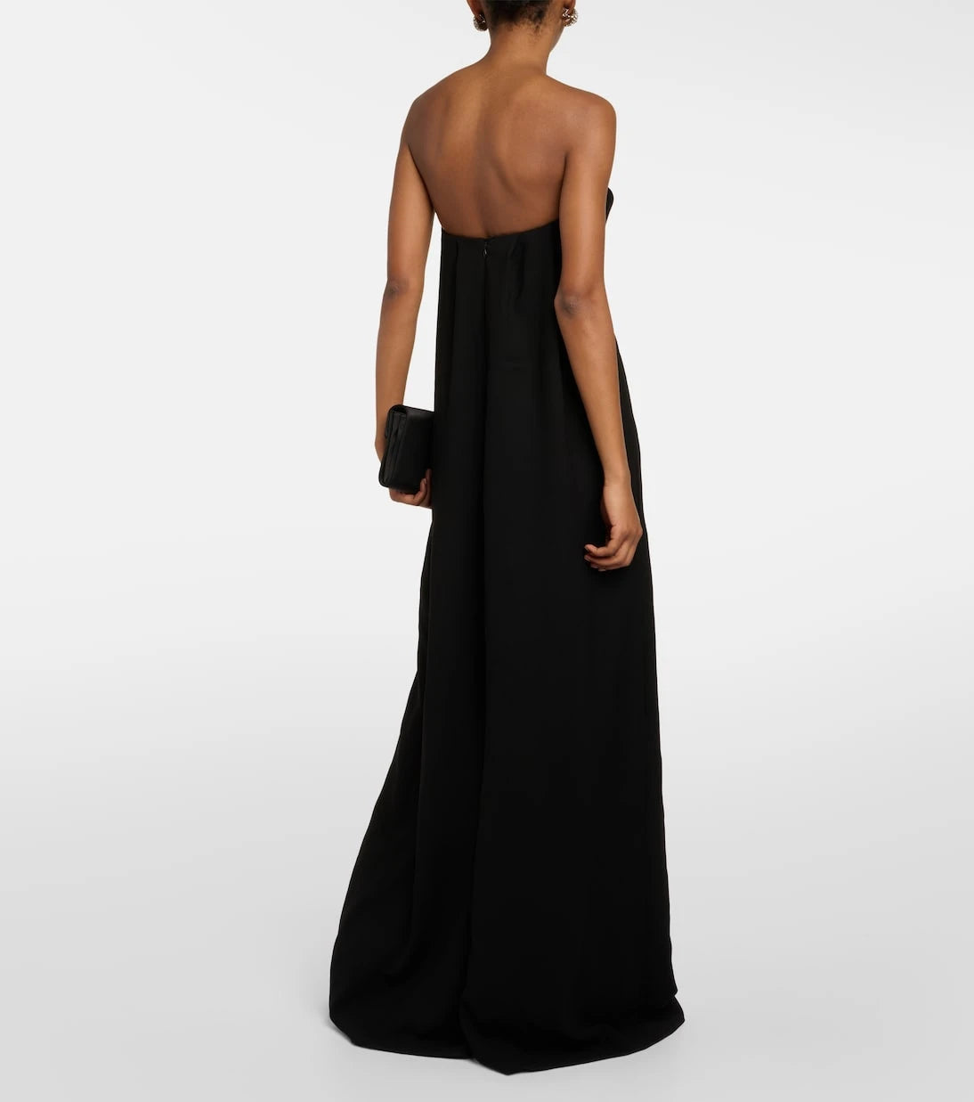 Mônot - Strapless crêpe wide-leg jumpsuit
