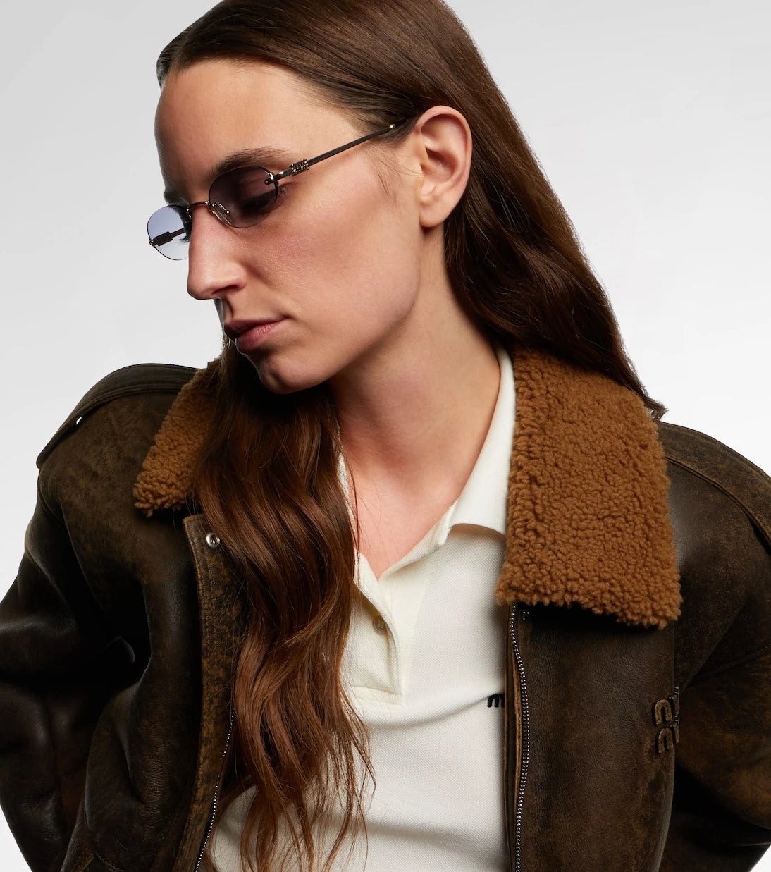 Miu Miu - Logo oval sunglasses