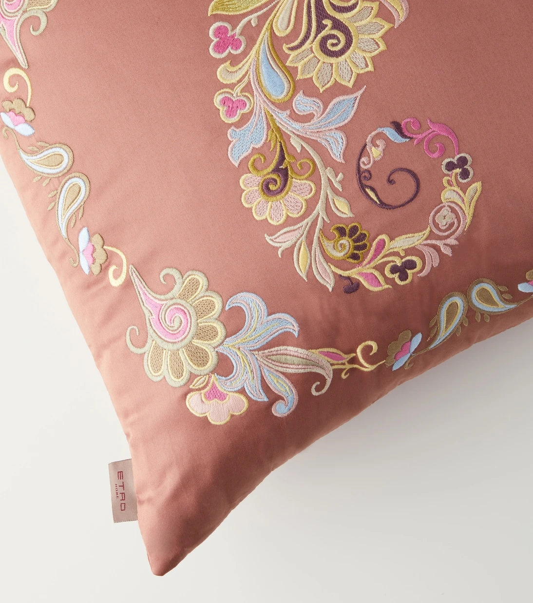Etro - Paisley embroidered cotton cushion