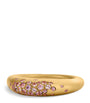 Nada Ghazal Small Yellow Gold and Pink Sapphire My Muse Urban Ring