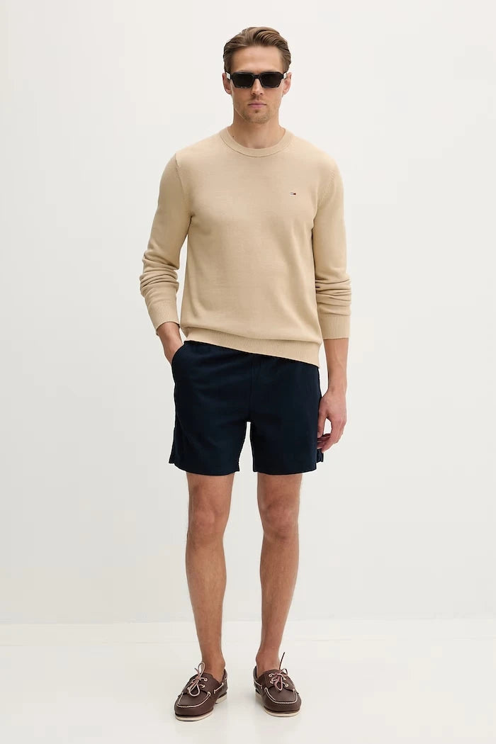 Tommy Jeans erkek kısa şort, keten karışımlı