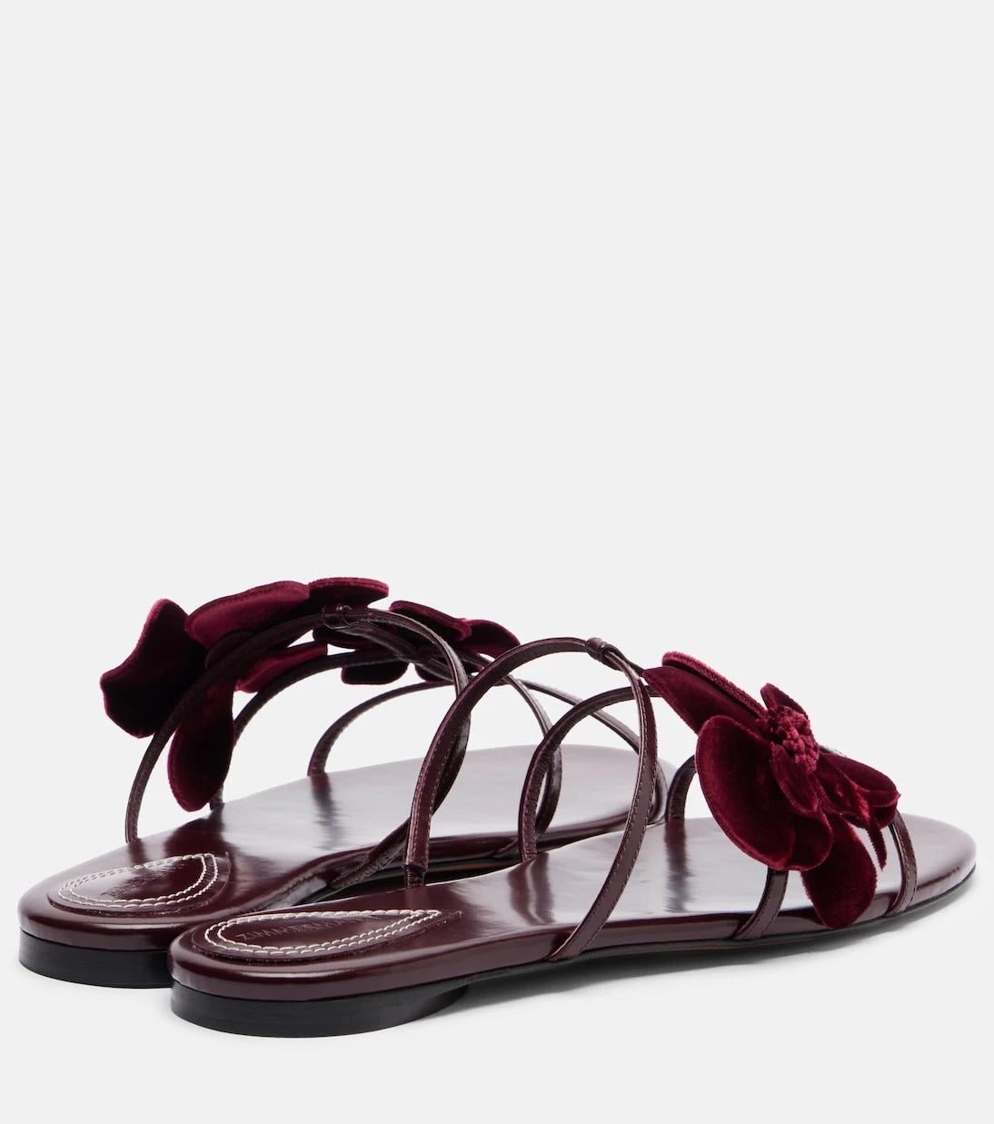 Zimmermann - Orchid floral-appliqué leather sandals