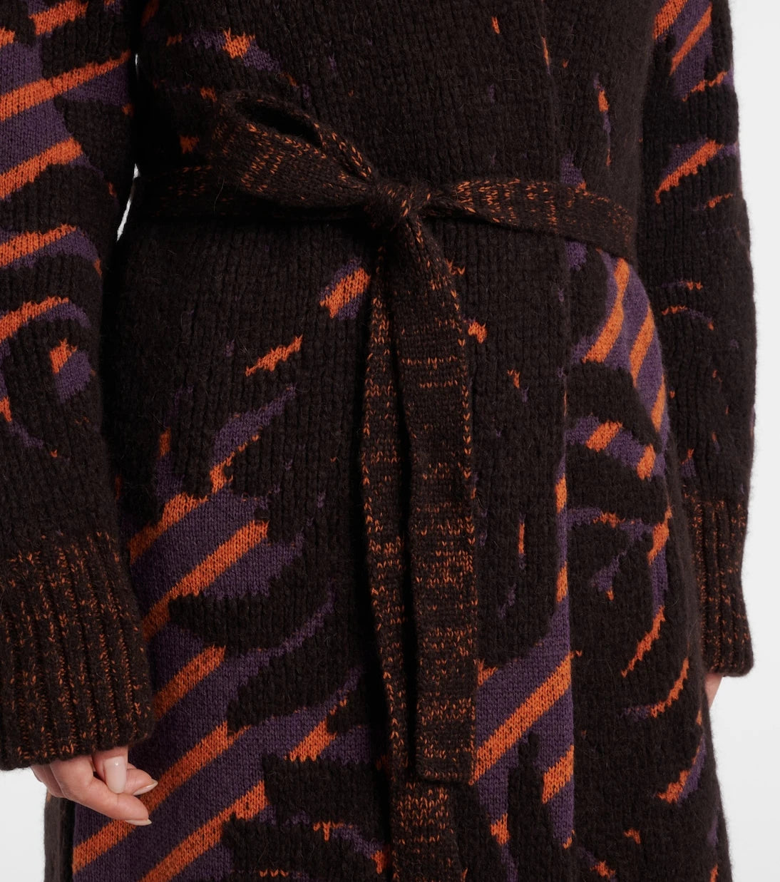 Dries Van Noten - Wool and alpaca-blend jacquard wrap coat