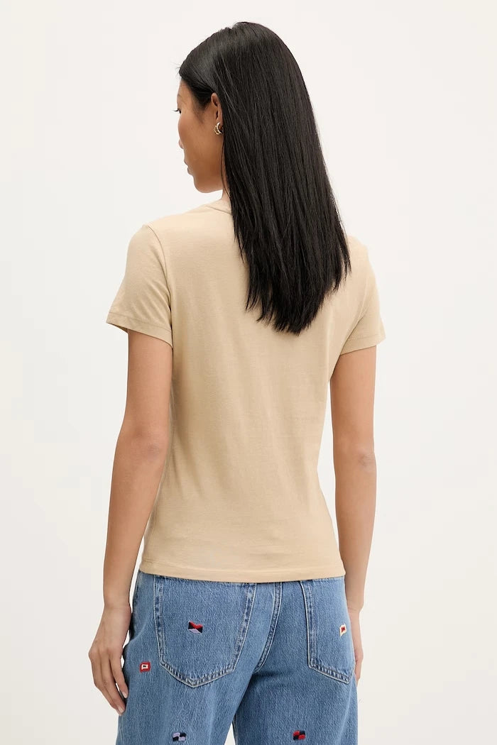Tommy Jeans kadın pamuklu basic tişört