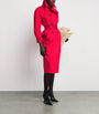 Red Cotton-Blend Trench Coat