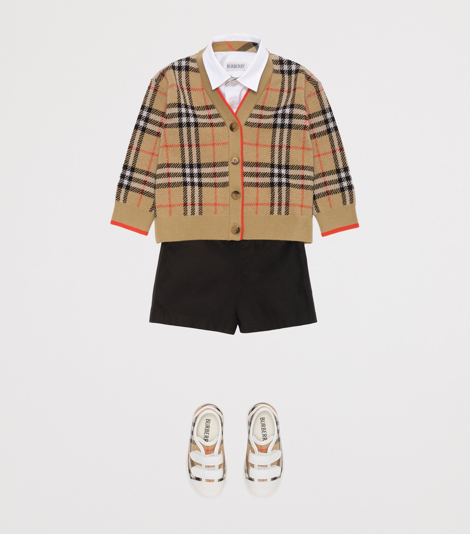 Burberry Kids Wool Check Cardigan (3-12 Years)
