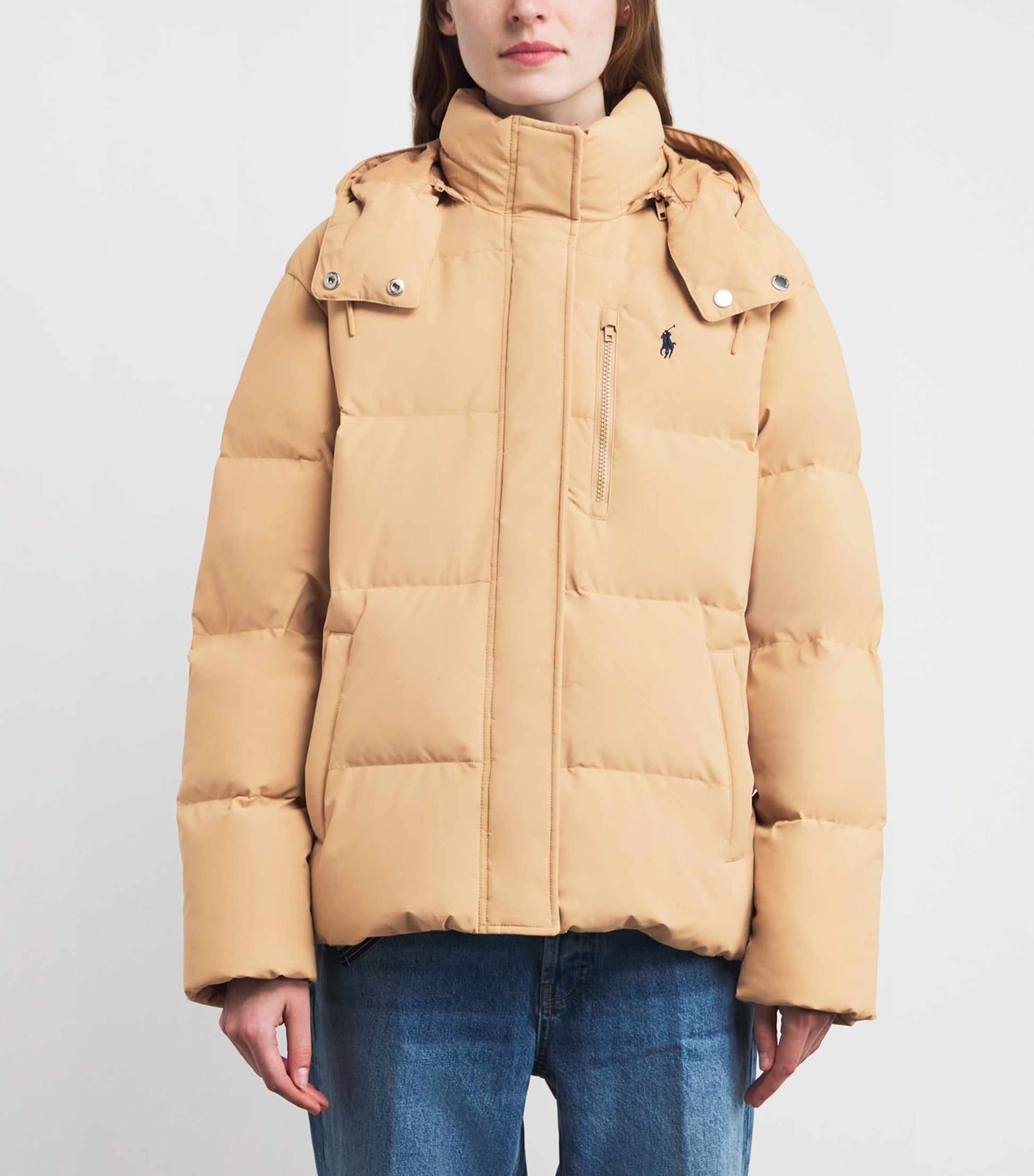 Polo Pony Down Puffer Jacket CLASSIC CAMEL