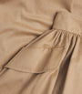 Beige Camel Wool Maxi Skirt