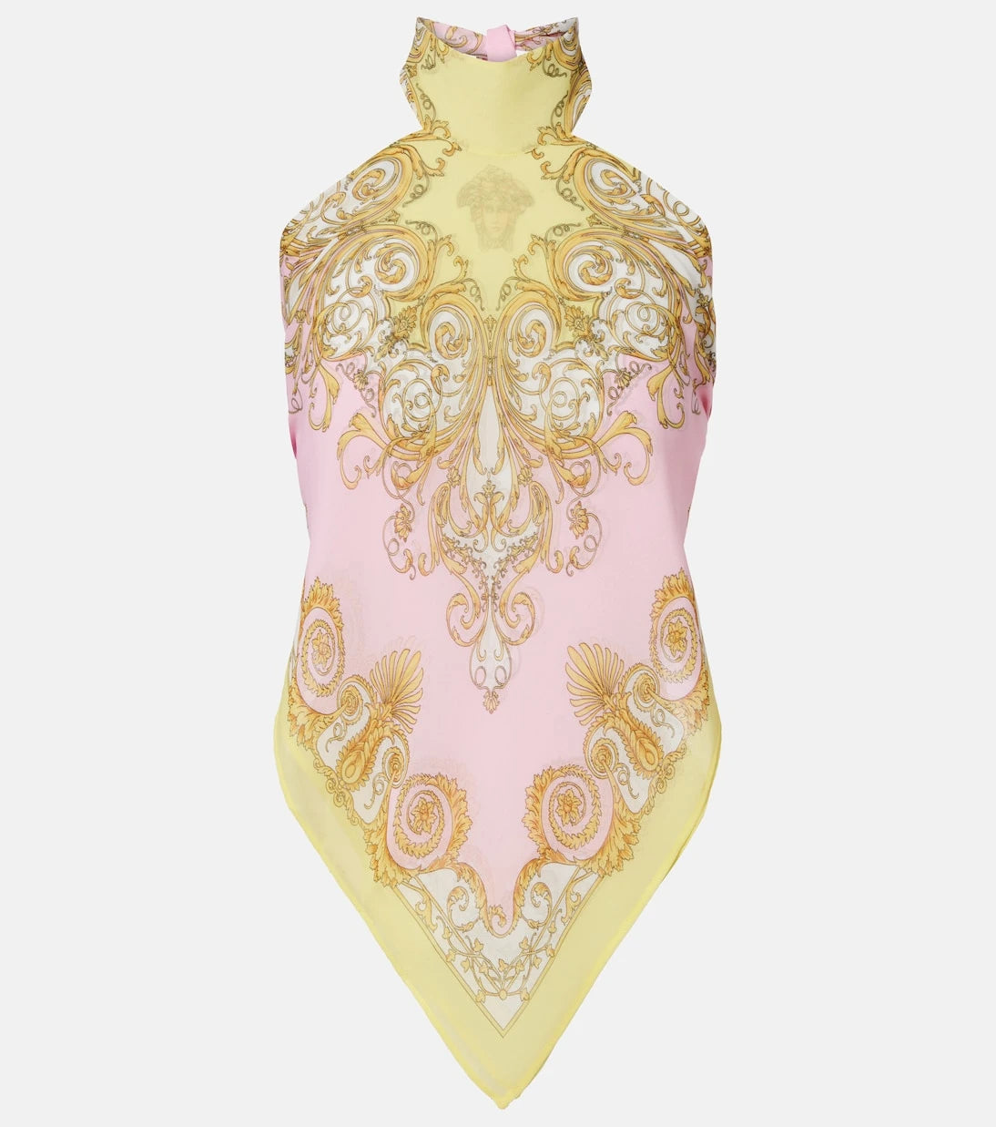 Versace - Printed georgette top