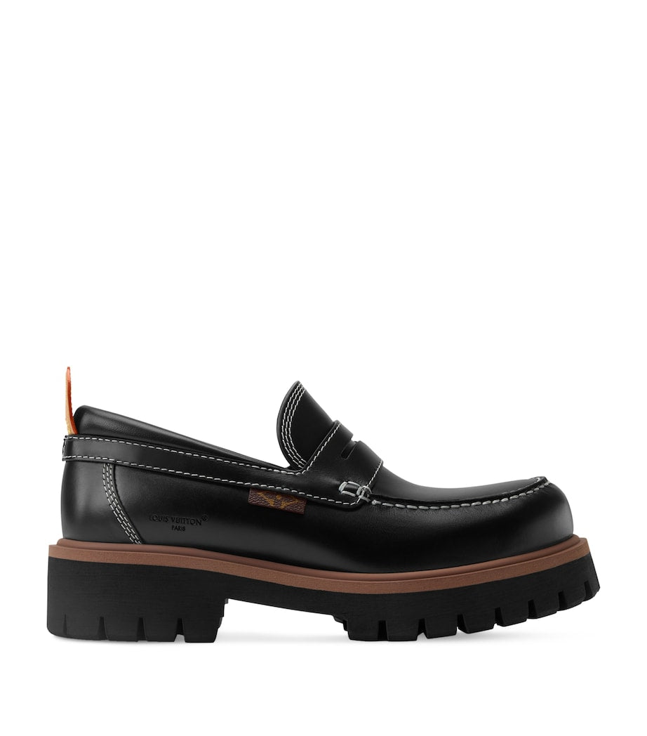 LOUIS VUITTON Leather Remix Loafers