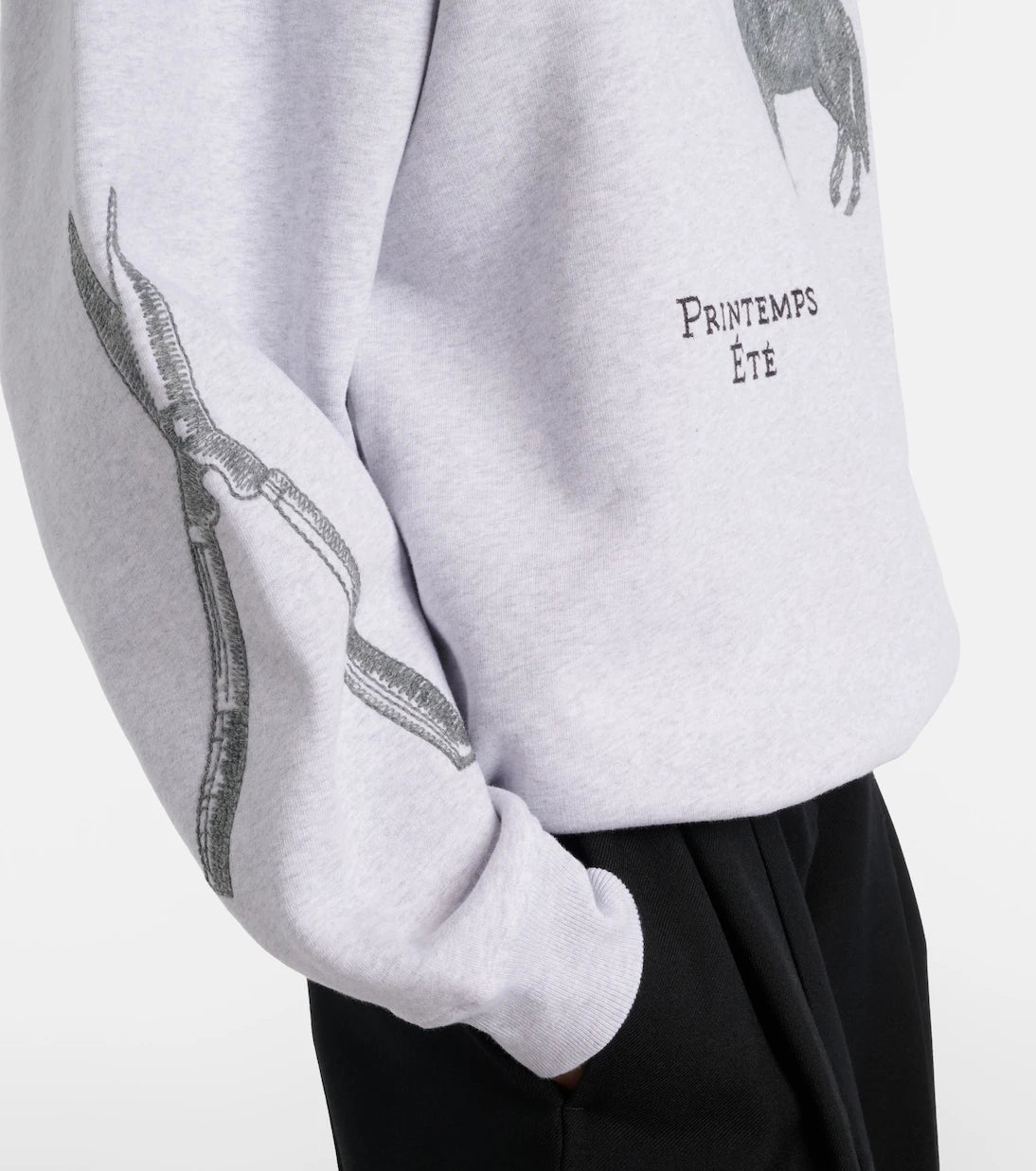 Jacquemus - Ane embroidered cotton sweatshirt