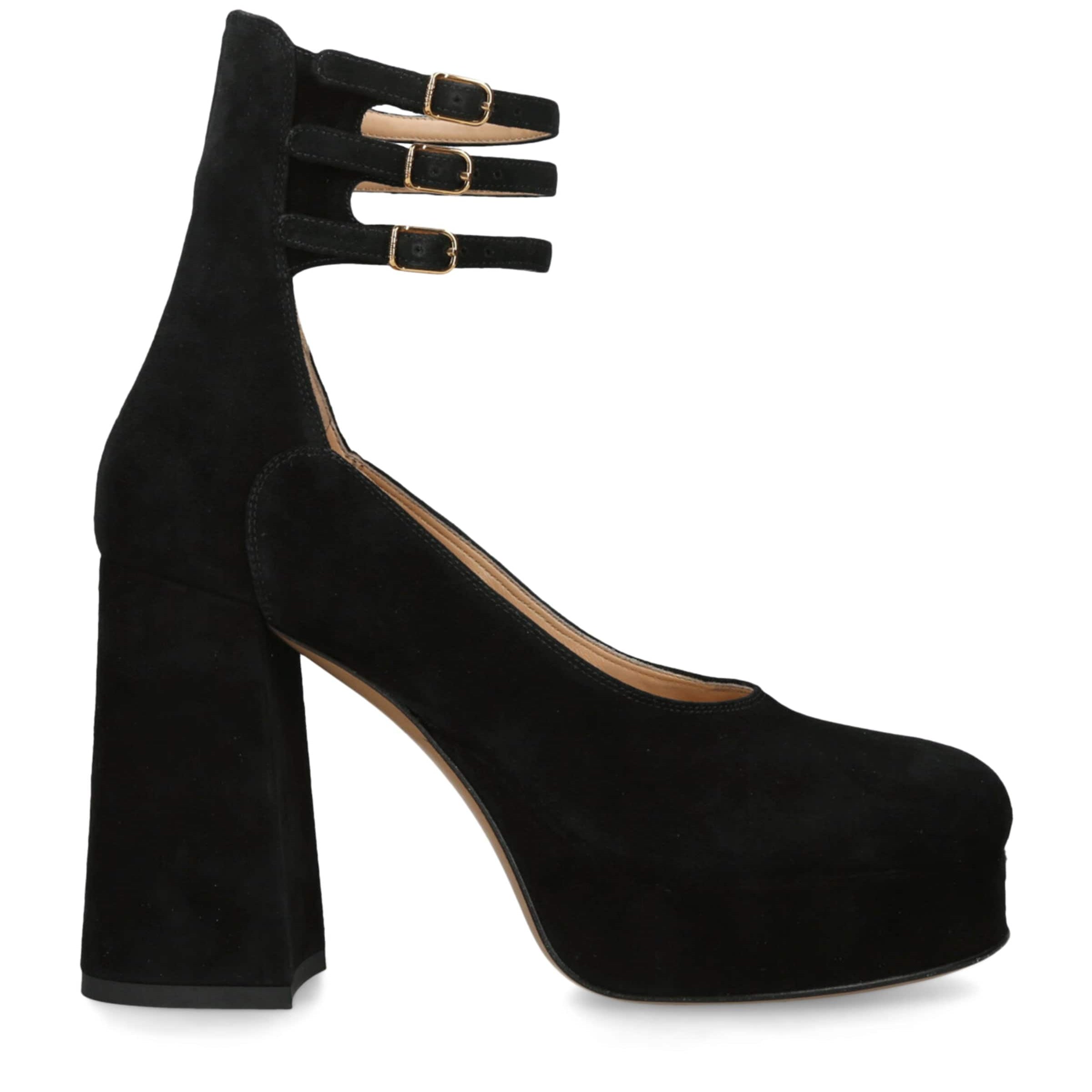 Chloé Black Suede Loti Platform Pumps 80