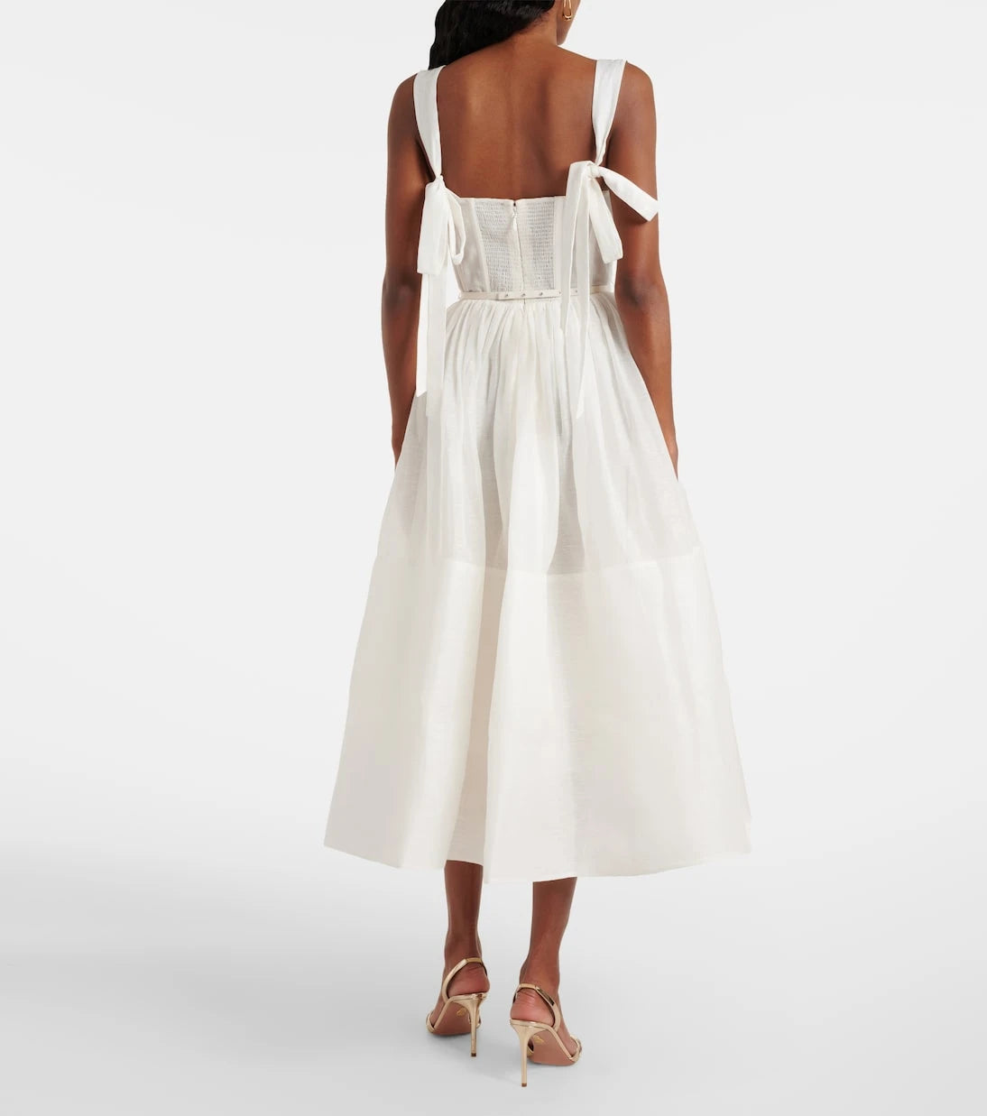 Zimmermann - Dawning linen and silk midi dress