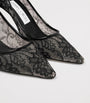 Jimmy Choo Black Romy 85 Lace Pumps