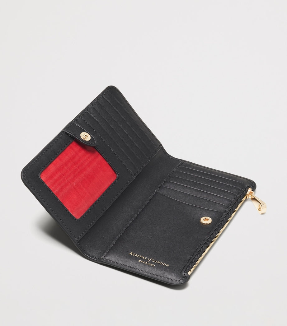 Black Large Grained Leather Mayfair Purse