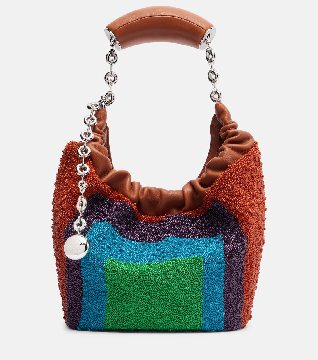 Loewe - Squeeze Mini beaded leather tote bag
