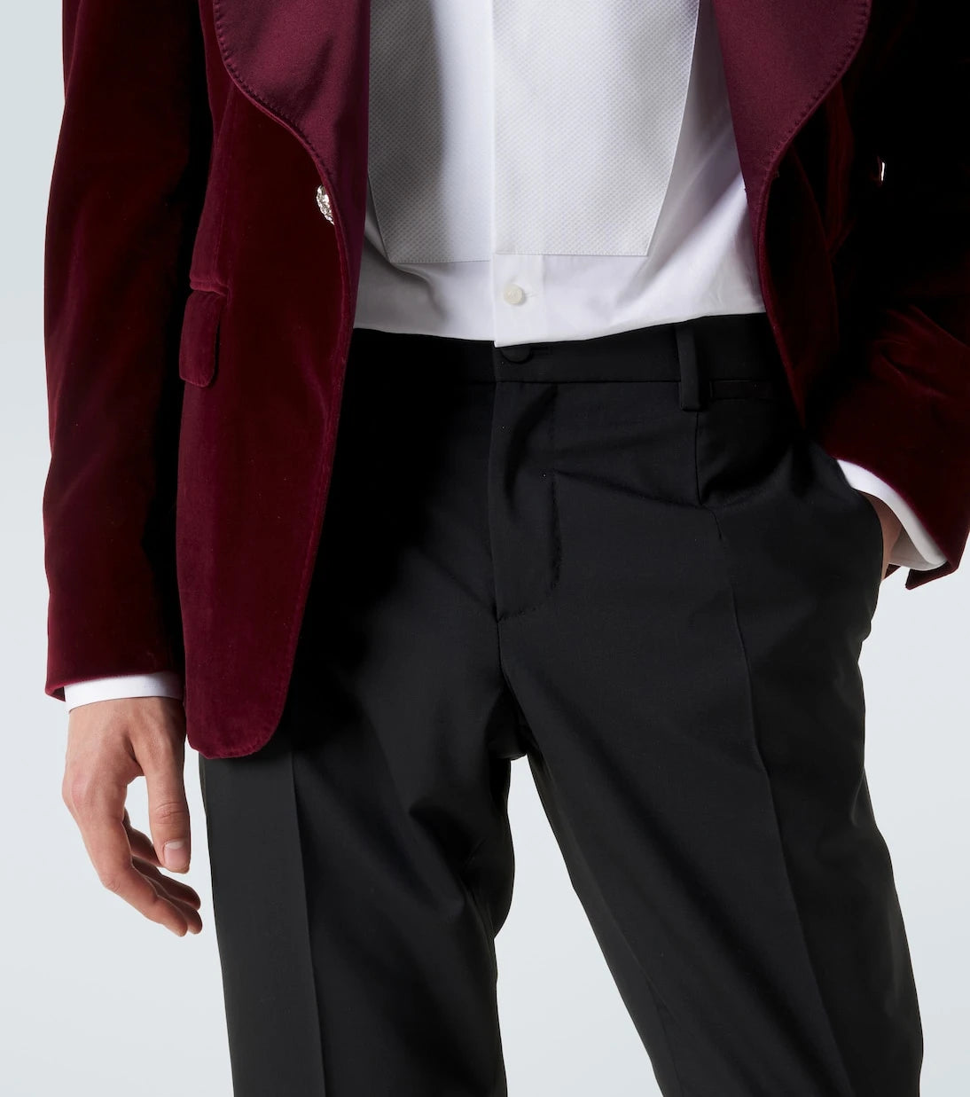 Dolce&Gabbana - Wool and silk-blend tuxedo pants