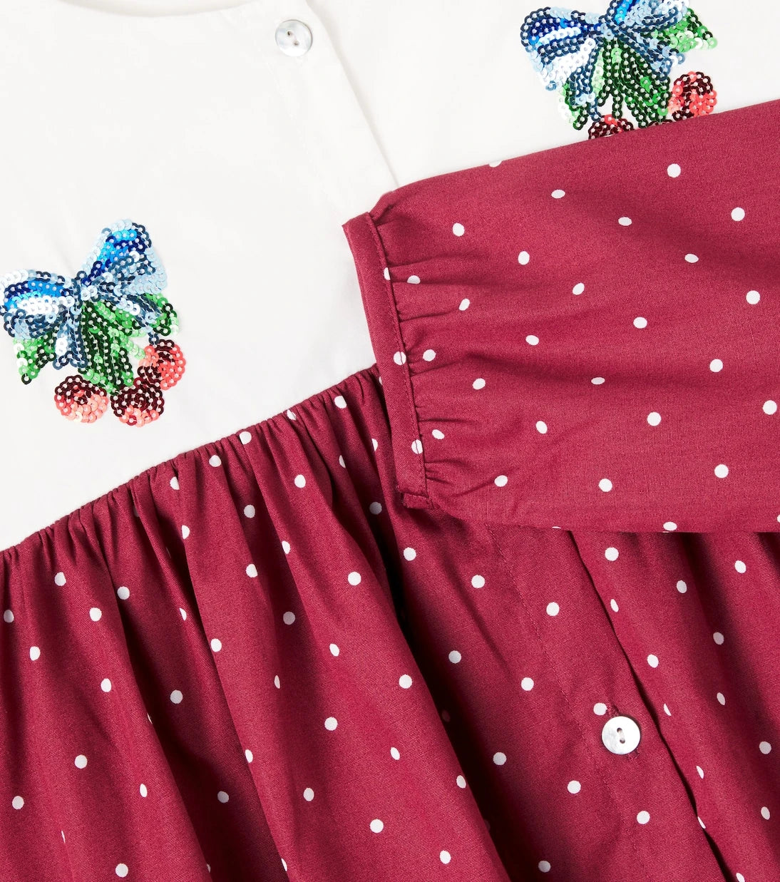 Konges Sløjd - Muna polka-dot sequined cotton dress