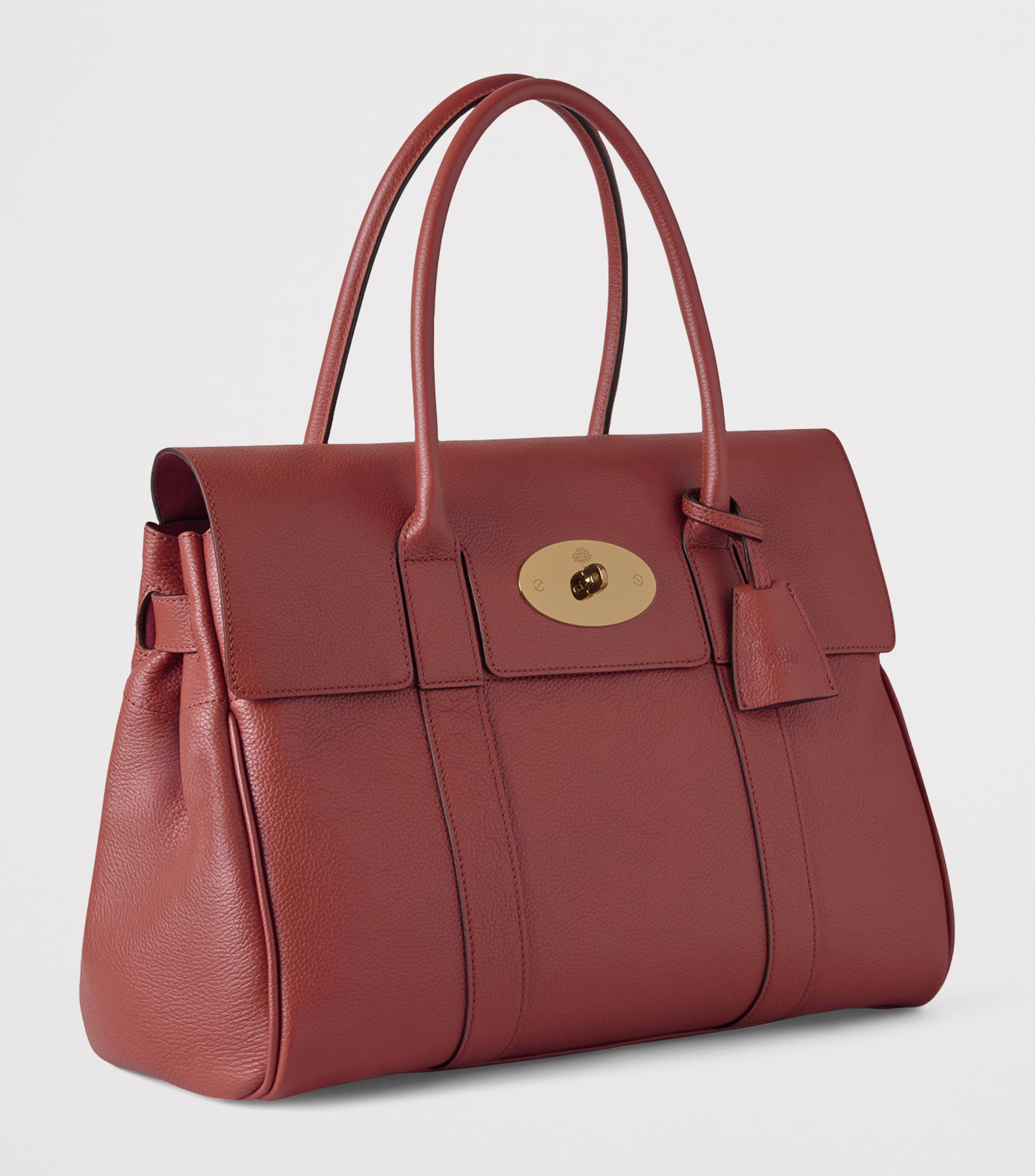 Mulberry Red Leather Bayswater Top-Handle Bag
