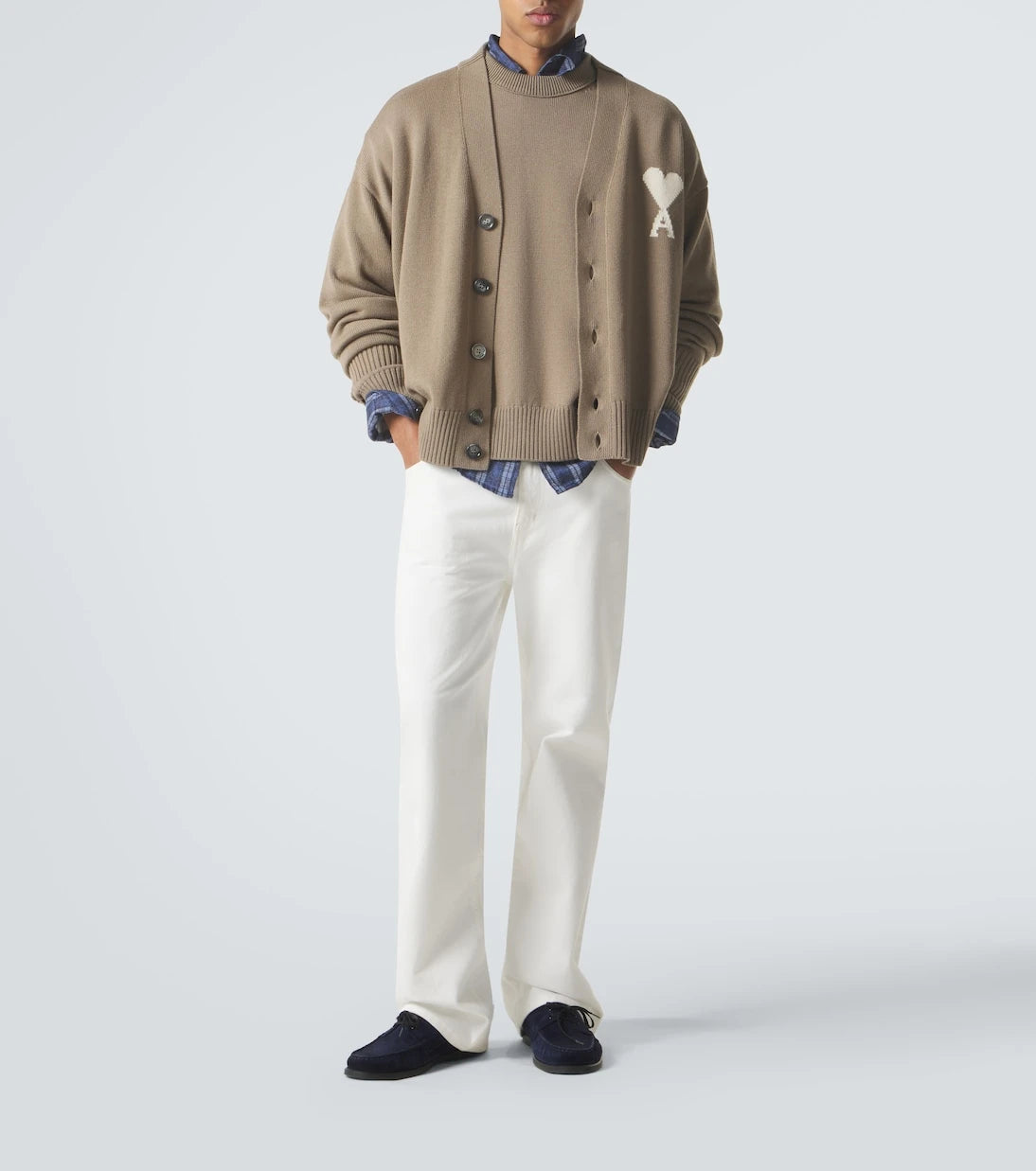 Ami Paris - Ami de Cœur wool and cotton cardigan