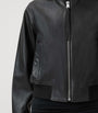 Black Leather Orten Bomber Jacket